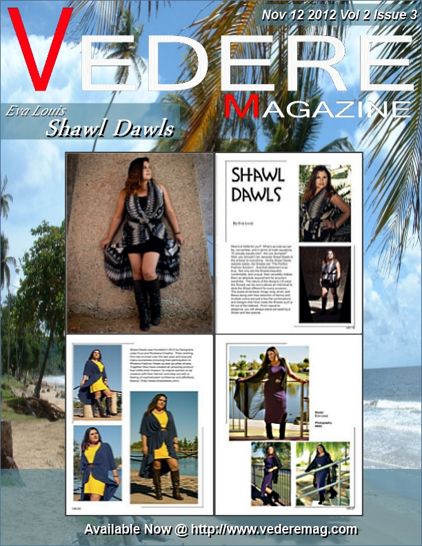 Eva Louis Featured in Vedere Magazine Shawl Dawls